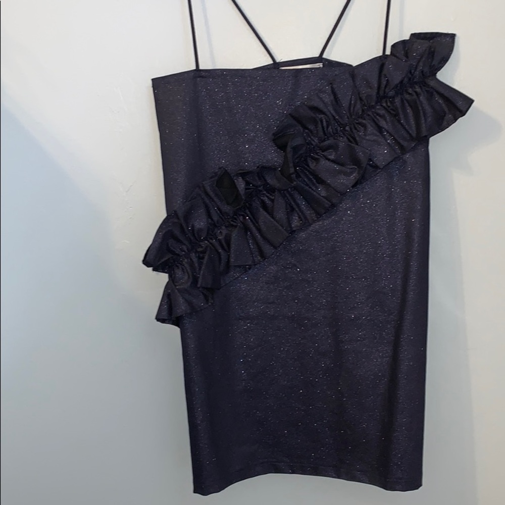 Navy blue sparkle party dress